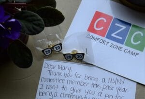 two comfort zone camp twenty twenty pins in the shape of eyeglasses