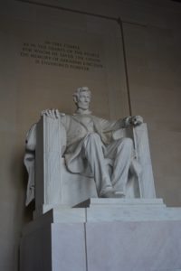 President Lincoln statue at the Lincoln Memorial